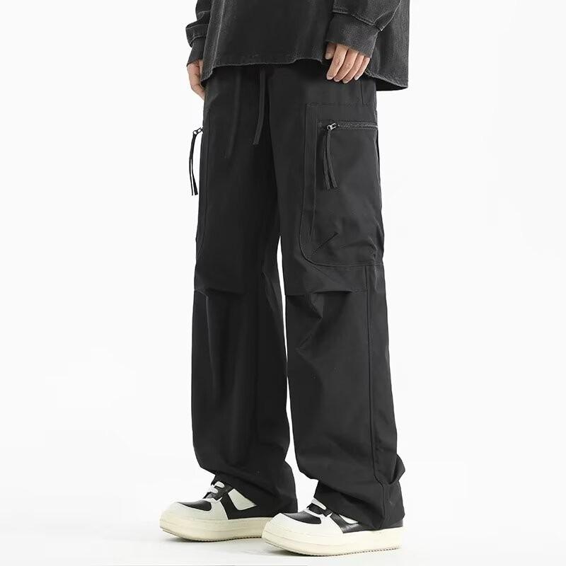 Outdoor shock pants men's summer new loose straight overalls Korean version tide brand drawstring casual trousers