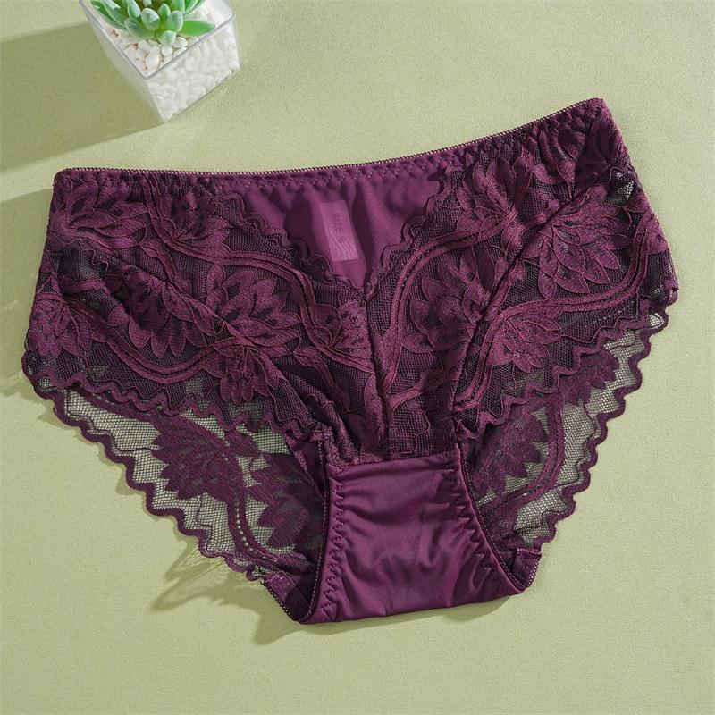 

Женские кружевные трусики с цветочным узором, сексуальное прозрачное нижнее белье, трусы больших размеров, женские бесшовные трусики, ажурное нижнее белье S-XXL S