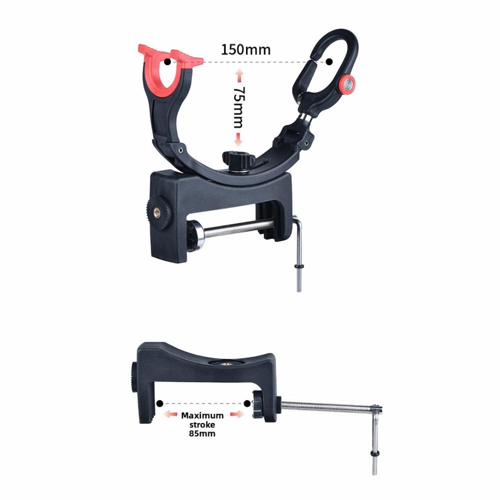 Red Handle Rotating Fishing Rod Holder Lightweight Stable Base ABS Fishing Rod Holder Durable Design Stable Rod Stand