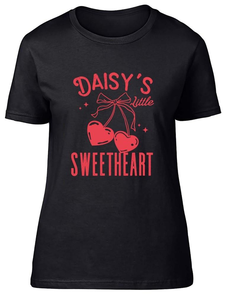 

Personalised Little Sweetheart Womens T-Shirt Valentines Day Hearts Ladies Tee 4XL