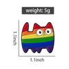 Rainbow Cat Enamel Pins Custom LGBT Pride Flag Brooches Lapel Badges Clothes Animal Jewelry Gift for Friends