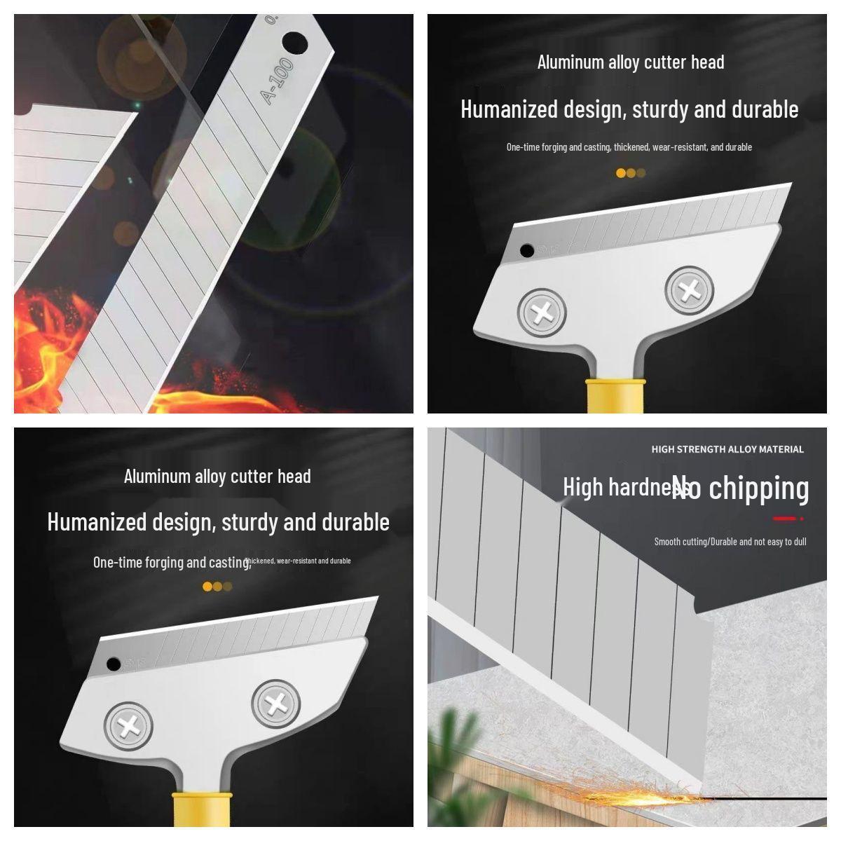 Прочный скребок для стекла и плитки для глубокой очистки и удаления клея