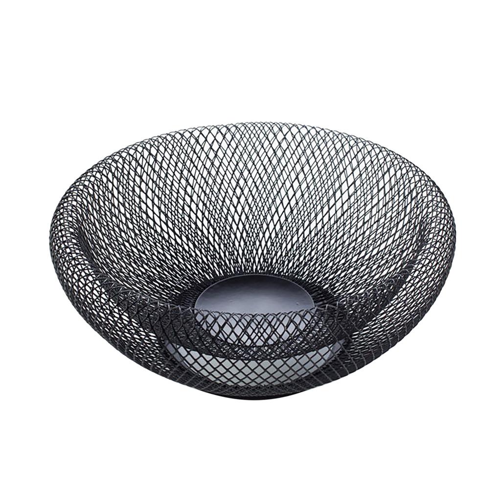 Metal Wire Fruit Basket Mesh Design Open Weave Storage Bowl for Kitchen Dining Table Countertop Use Durable Construction
