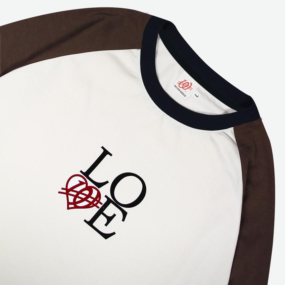 Wieoldeuwoldeu Love Raglan Long Sleeve Ivory