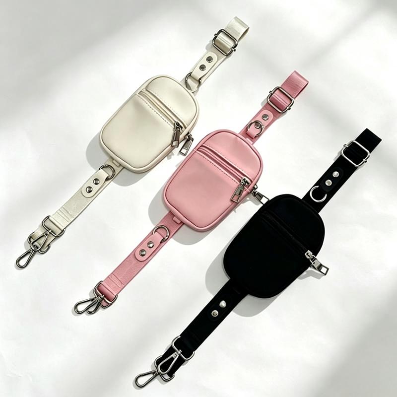 Mini Crossbody Phone Bag Water Repellent Detachable Adjustable Strap Zipper Coin Purse for Hiking Camping Trip