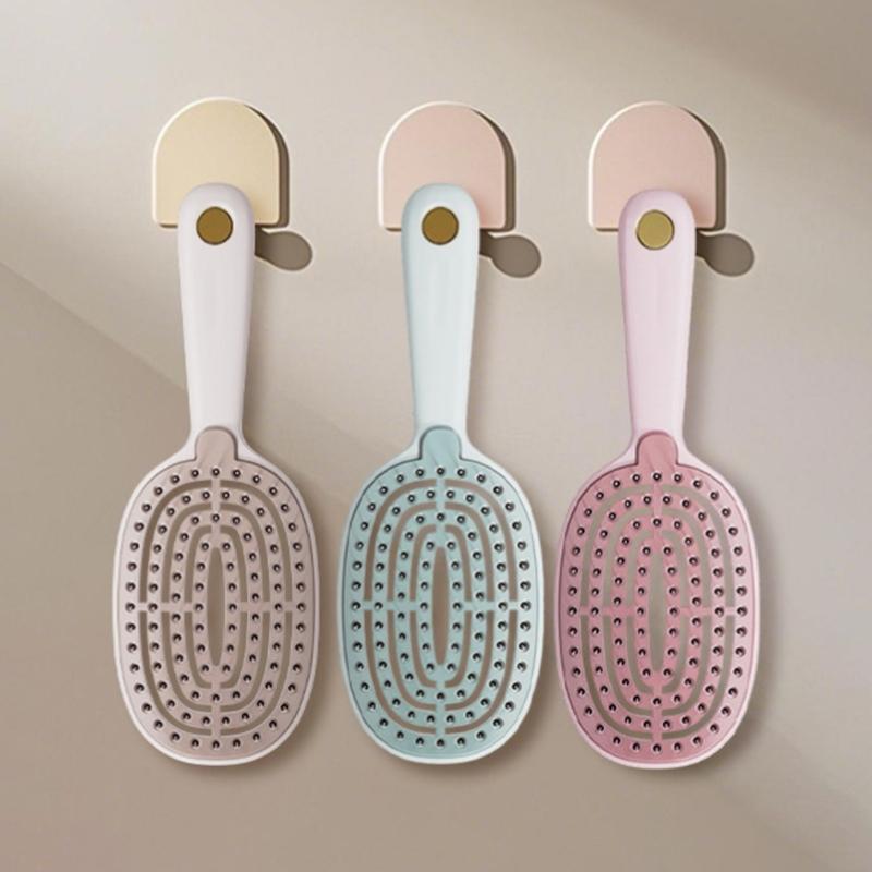 Tall Capacity Lift Massage Pillow Brush Identity Cleaning Feature Ergonomic ABS Detangler For Thick Otherwise Fine Hair Styling Essential