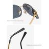 Light Luxury Frameless Curved Metal Sunglasses with Personalized Y2k Millennium Hot Girl Style, Popular Street Photography Trend Sunglasses