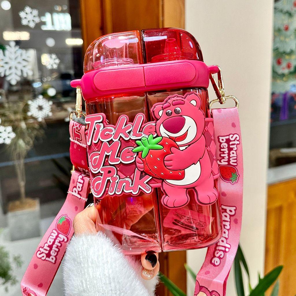 Sanrio Kids Tritan Straw Cup With Double Drinking Compartments For School And Travel