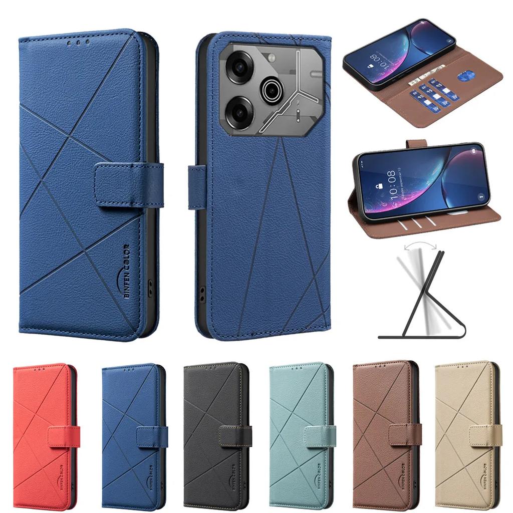Wallet Card Slot Holder Magnetic Flip Leather Case For Tecno Pova 6 Neo 5G Pova 6 Pro 5G Pova 6 Cover Phone Funda