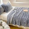 Winter Thickened Double-sided Plush Blanket Bedroom Cover Blanket Premium Rabbit Plush Bedding Nap Blanket Sofa Towel