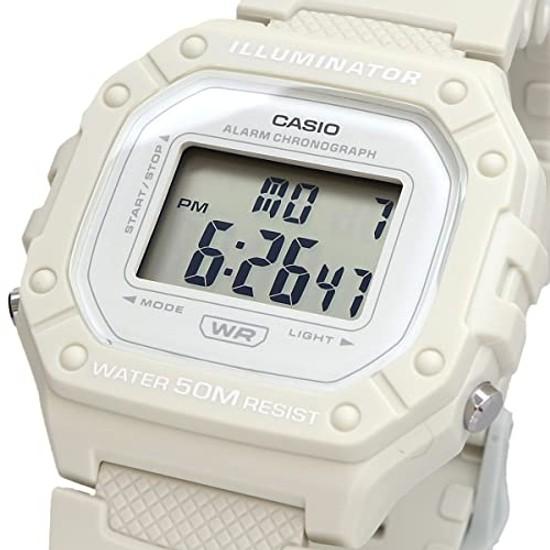 CASIO Standard Digital Watch W-218HC-8AV Men Women Beige Overseas Model.