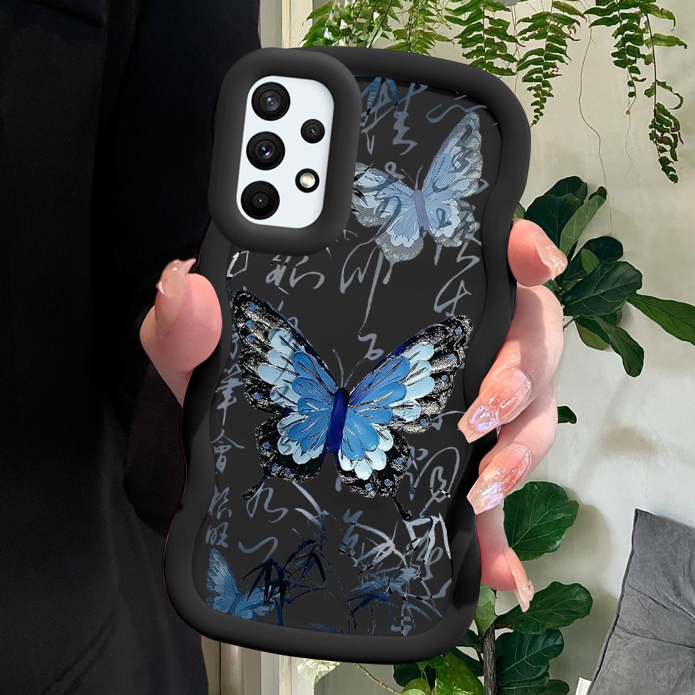 

Окрашенный узор Big Wave Edge Мягкий силиконовый материал Macaron чехол для телефона противоударный защитный резиновый чехол для Samsung Xiaomi Poco Redmi Redmi Note 13 5G