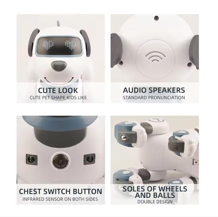 Intelligent Remote Control Robot Dog Electronic Stunt Voice Command Programmable Touch-sense Music Song Children's Toys for Boys