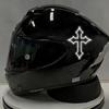 2 Pcs Reflective Cross Stickers Durable Anti-scratch Decals for Motorcycle Helmets Car Windows Bike Frames Off-road Riding Use