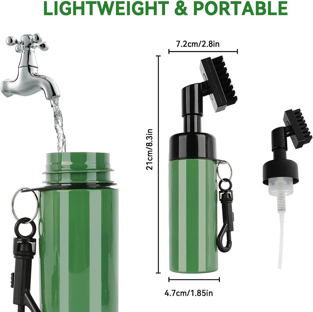 Zestaw do czyszczenia kijów golfowych, szczotka i ręcznik z mikrofibry, szczotka do rowków z butelką ze spryskiwaczem