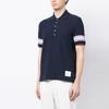 THOM BROWNE Logo Patch Striped Polo Shirt MJP169A-J0046-415