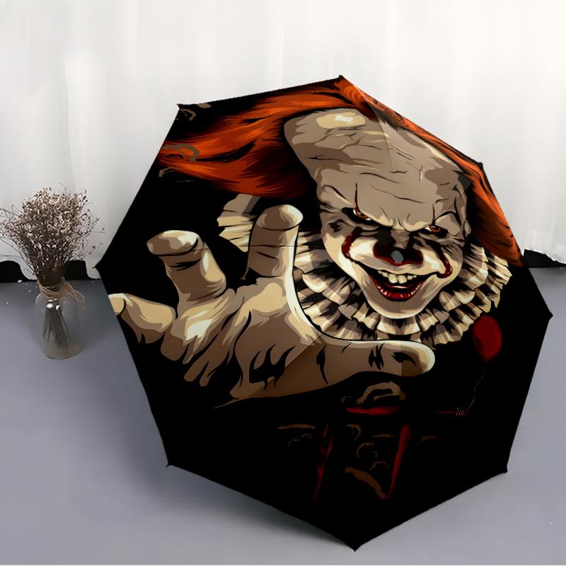 1pc Pennywise1 Umbrella, Sun Protection, And UV Shielding. It Has Eight Sturdy Ribs for Outdoor Use And Perfect Gift