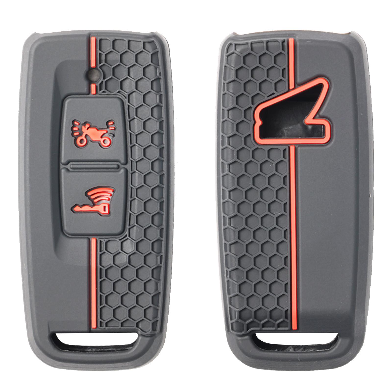 

2-кнопочный силиконовый чехол для ключей, держатель для Honda Adv 350 PCX 125 PCX160 AV 350 SH350i Vision 110 Dio 2021 2022 2023 чёрный