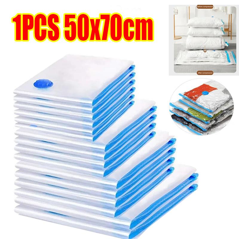 Vacuum Compression Bags Includes Storage Bags for Clothes Portable Plastic Travel Bags Suitable Vacuum Storage Bag Organizers