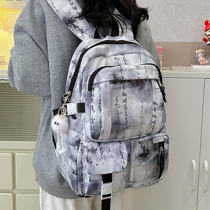 Transparent Schoolbag, Large-capacity Backpack for Girls, High School Students, Casual Computer Backpack