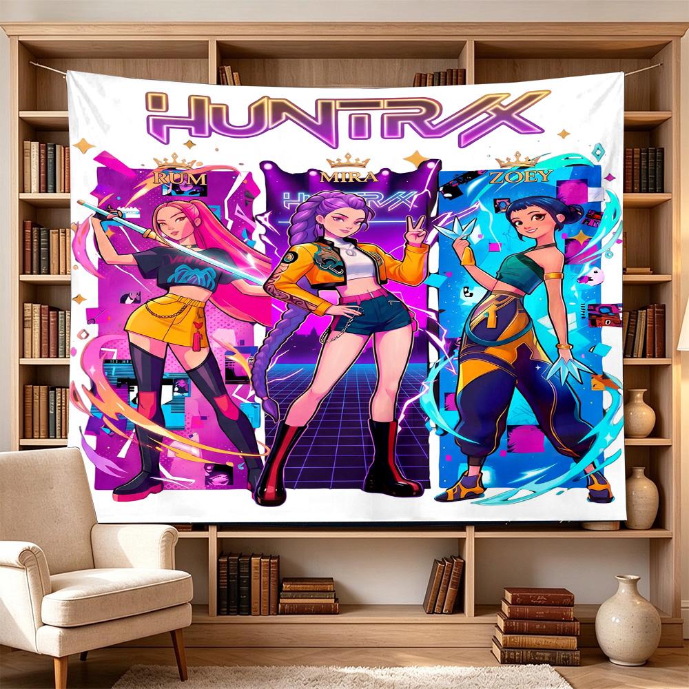 Huntrx Cyberpunk Fashion Large Size Wall Tapestry, Room Aesthetic Decor for Living Room Party Background,Perfect Gift