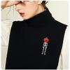 Luxury Big Heavy Flower  Skull Brooch Jewelry Retro Ghost Witch Badge Pin For Coat Bag Decor Accessory Halloween Gift