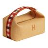 New HERMES Bride a Brac Wool Storage Bag, Toiletry Bag Small Unisex Light Tawny H103802M02