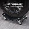 2PCS Wheel Dolly 3000LBS Load-bearing Capacity Car Moving Dollies Car Tire Stake Set Heavy-duty Car Tire Dolly