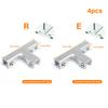 Pack Of 4 Aluminum T Shaped Clips T Clamp Connectors T Shape Fasteners Simple Installs for Plant Box Divider Connections
