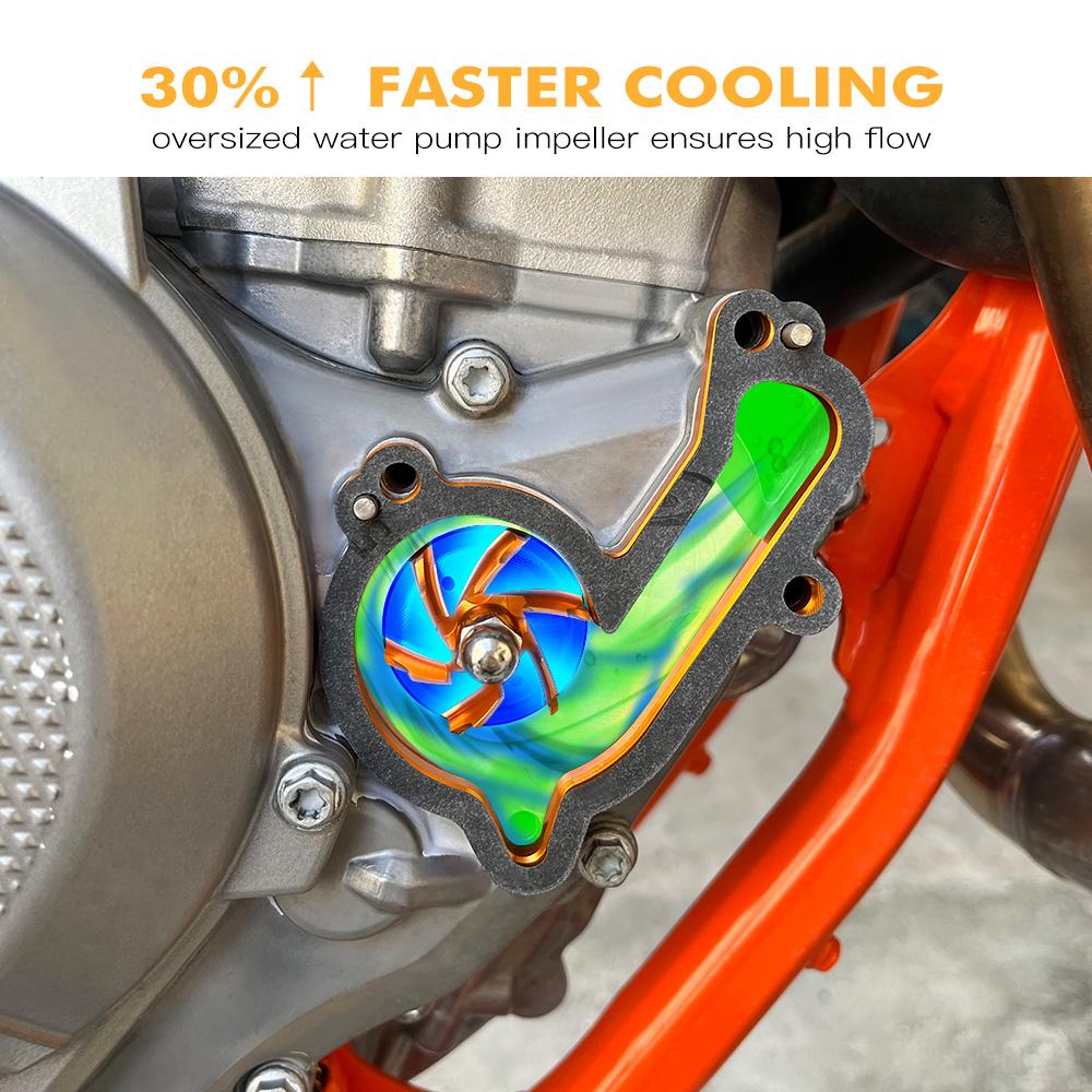 NICECNC Water Pump Cover & Water Pump Impeller Cooler Kit For KTM EXC 250F EXCF 350 2017-2022 SXF 250 XCF 250 350 2016-2022