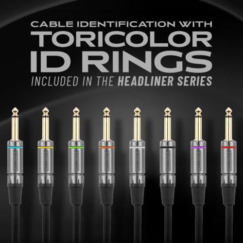 Cableworks by Gator Cases Headliner Series 20ft S/S Shielded Cable for Guitar/Bass with Mute Switch (GCWH-INS-20QT)