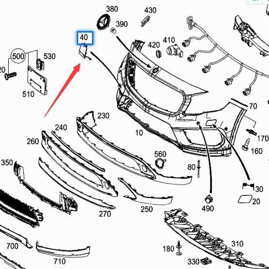 Front Bumper Tow Hook Cover for Mercedes-Benz GLA W156