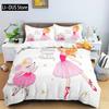 Cartoon Ballerina Duvet Cover Bedding Set For Girls Kid Cute Ballet Princess Dancer Quilt Cover Birthday Gift Bedroom Decoration