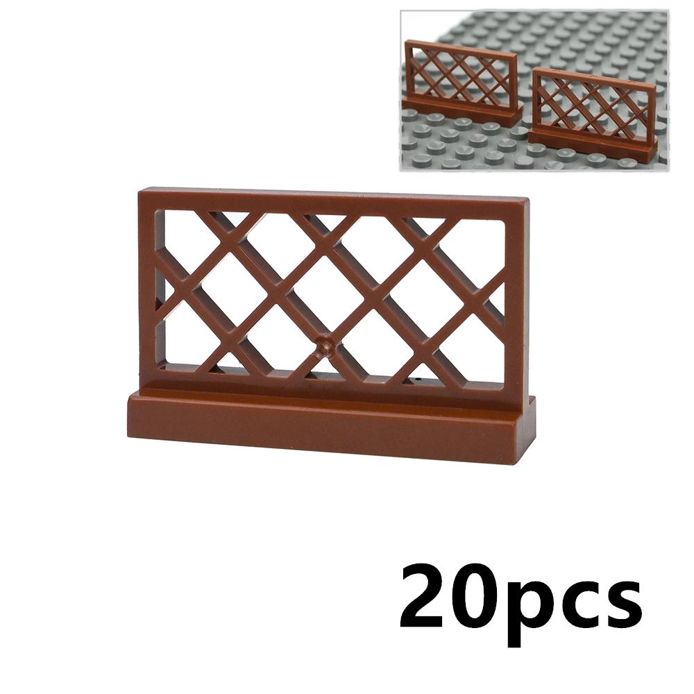 MOC Stadtzaun Baustein Teile Haus Geländer Treppenabsperrung Leiter Garten Militär Montageziegel Kompatibel 60603 3185