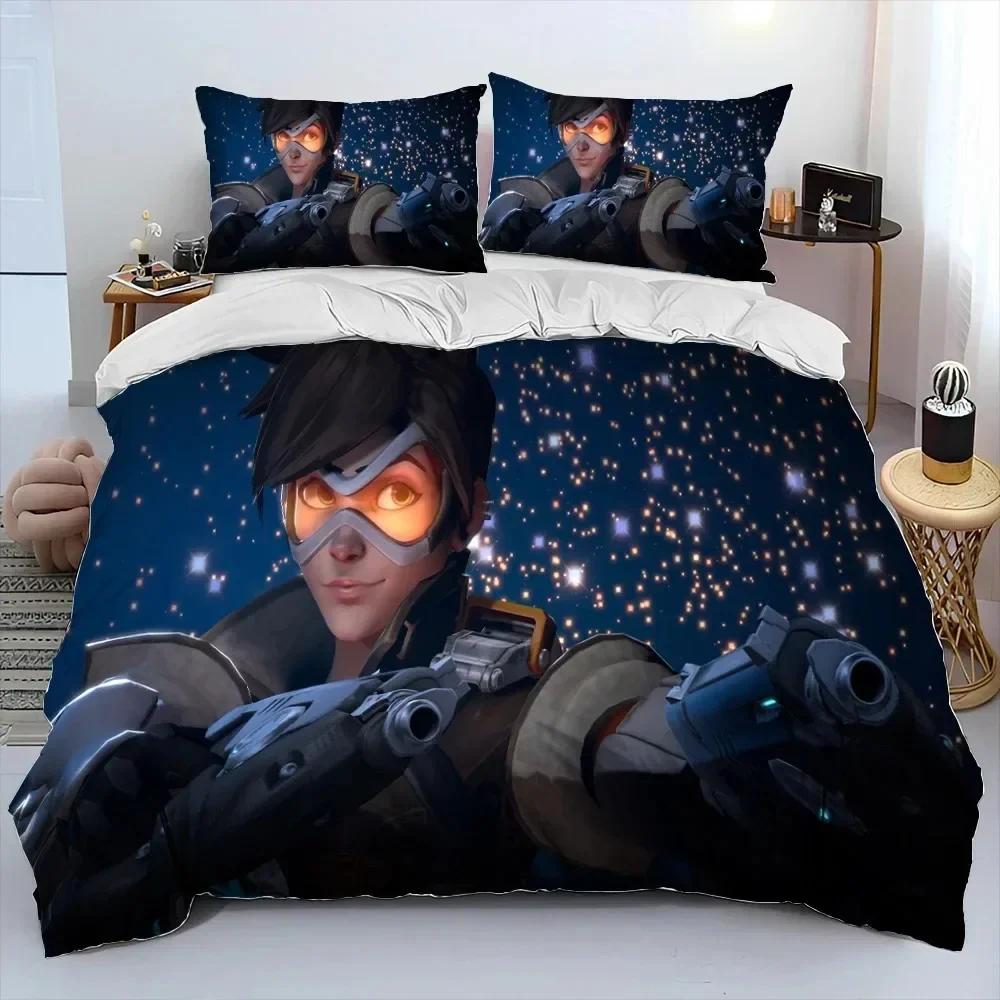3D Print Ow Overwatch Game Dva Bedding Set Bedroom Soft Modern Bedspreads Comefortable Duvet Cover Quilt Cover And Pillowcase