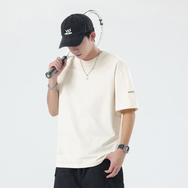 Men's American Trend Cotton Ripped Print T-Shirt, Short Sleeve, Summer Style for Teens & Couples