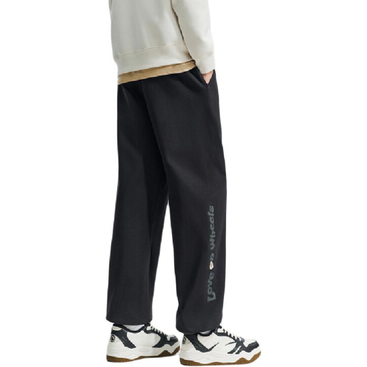 Anta Casual Loose Fit Mid Waist Knitted Sports Pants Unisex bottoms 172628301-2