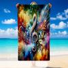 Quick Dry Beach Towel Colorful Musical Pattern, Lightweight Absorbent Towel for Pool Beach Vacation Use