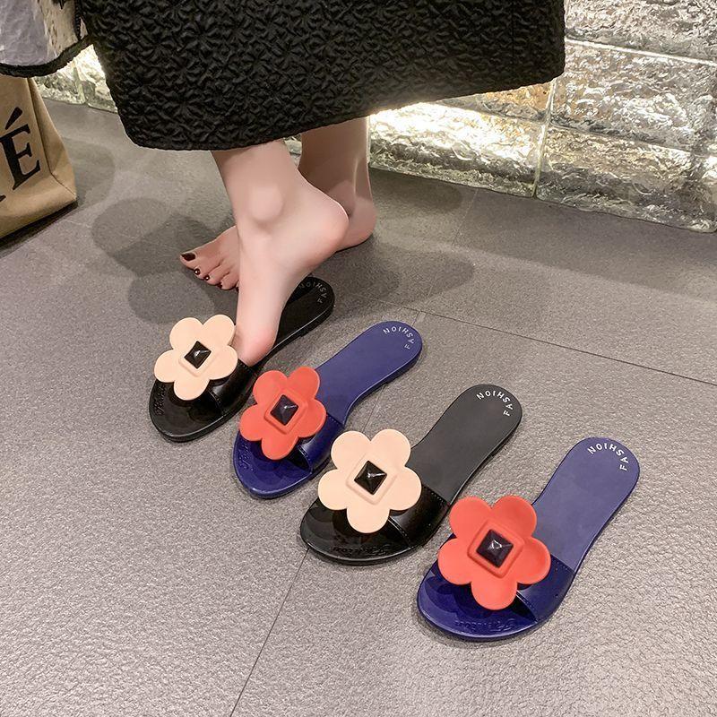 Cool slippers crystal beach slippers Internet celebrity slippers fashion flower drag 2025 popular new models