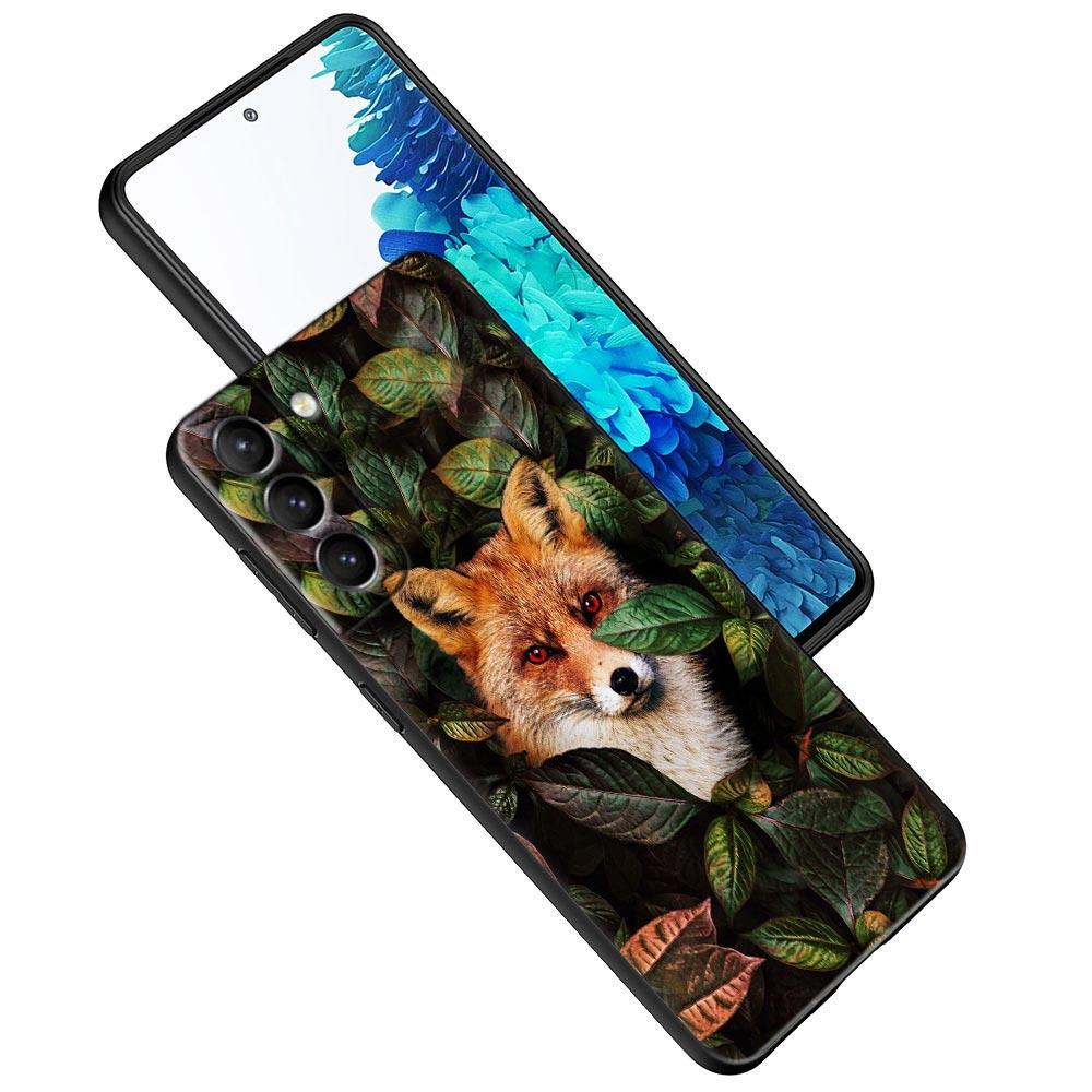 Roztomilý liščí zvířecí pouzdro na telefon pro Samsung Galaxy S24FE S23 5G S20 S21 FE S25 S22 Ultra S24 Plus Pouzdra Měkký TPU Silikonový kryt Lišky