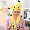 Moda movendo chapéu orelhas de coelho de pelúcia doce bonito boné anime ponto pikachu unicórnio boné bonito animal boné porco cão hamster cosplay chapéu