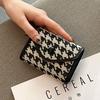 Women Houndstooth RFID Card Holder Wallet Accordion Credit Card Case Large Capacity Coin Purse Mini Organizer Wallet