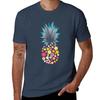 Plumeria Pineapple Tshirt Work Short Sleeve Cotton Top