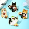Alloy Jackets Badge Cartoon Red Wine Cat Brooch, Enamel Kitten Lapel Lightweight Pin, Backpacks Clothes Decorative Accessory for Women Men Pin