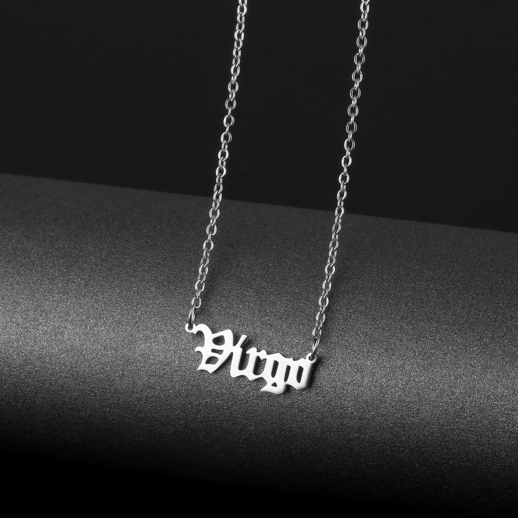 Personalized English Word Necklace Women's Initial Choker Fashion Jewelry Gift