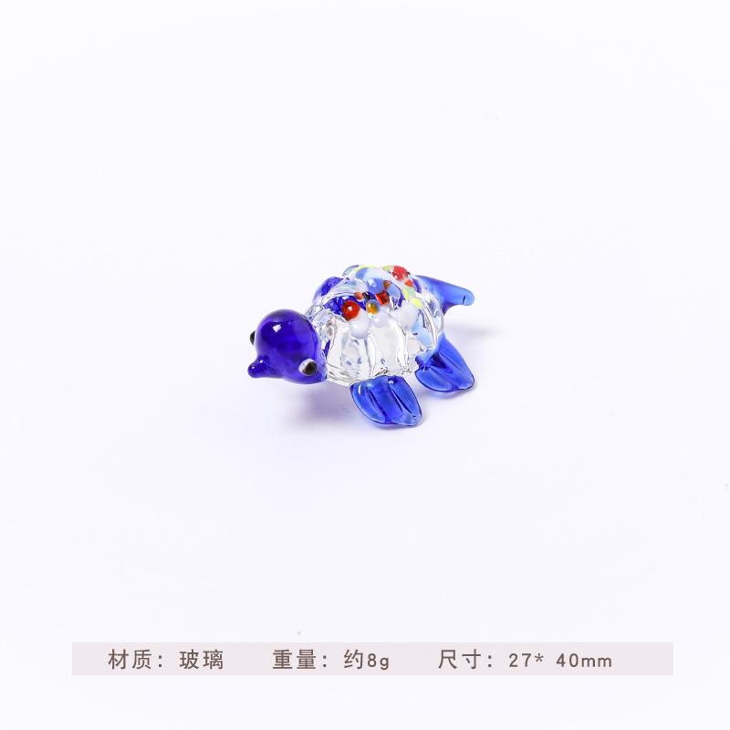 

Colorful Mini Glass Sea Turtle Figurines Handicraft Sea Turtle Sea Animal Collectibles Tiny Turtle Glass Home Decor Ornaments темно-синий