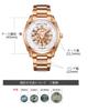 PRINCE GERA Stainless Steel Analog Display 50M Water Resistant Dress Mechanical Watch Rose Gold Case White Dial Men's [Item]