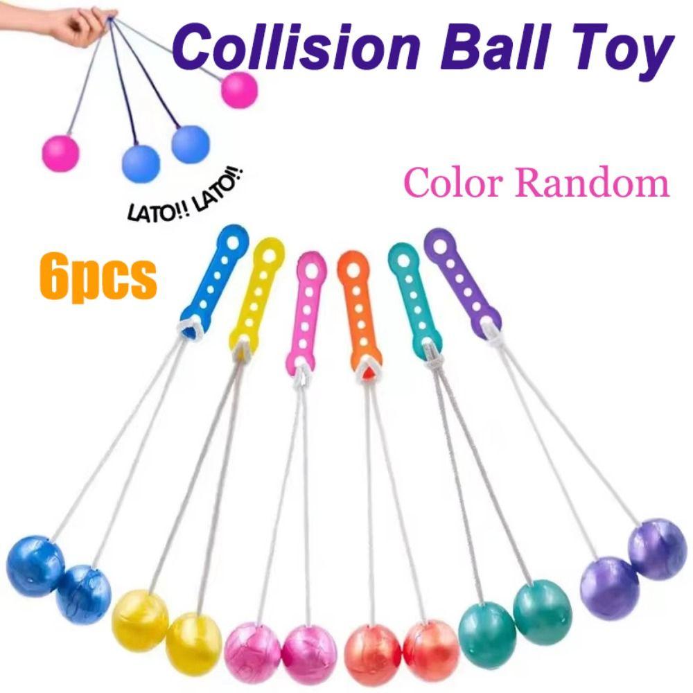 6Pcs Novelty Collision Ball Toy Random Color Children's Park Balls  Educational Toys