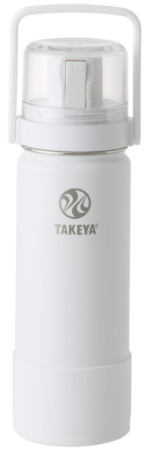 

[Офіційний Takeya] Термос Takeya Go Cup 0,52 л Active White з чашкою, Пляшка для води з нержавіючої сталі, 520 мл TAKEYA