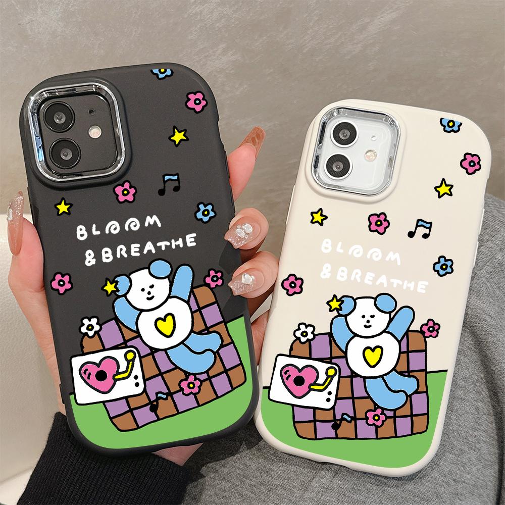 Ensfarget Sølvkant Linse Myk Flytende Silikon Støtsikkert Telefondeksel for iPhone Samsung Huawei Honor Xiaomi Redmi OPPO Realme Vivo Infinix Tecno